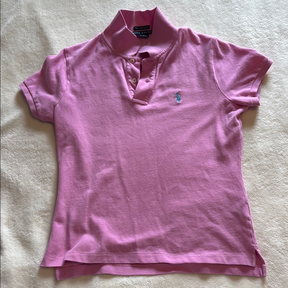 Ralph Lauren Pink Skinny Polo Shirt
